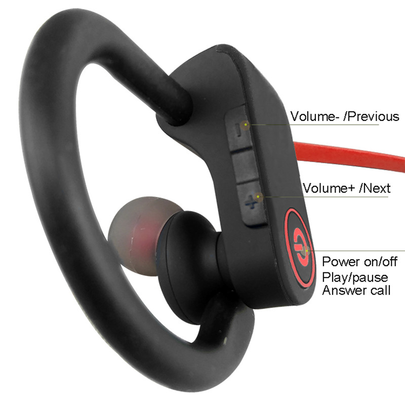 Hoogwaardige, comfortabele, draadloze Bluetooth-headset met oorhaakjes